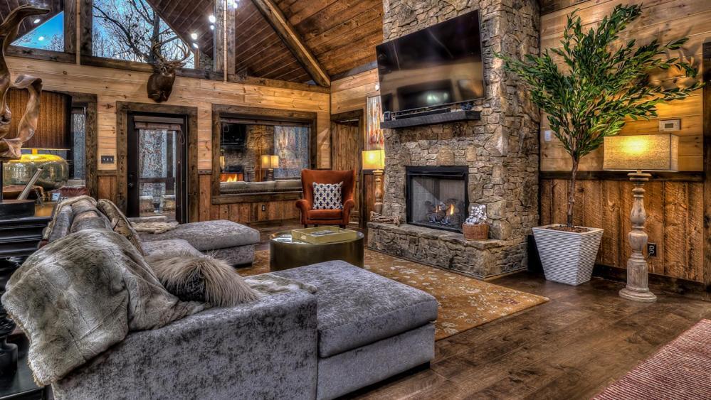 ブルーリッジ山脈 Luxe Mountain Retreatヴィラ エクステリア 写真