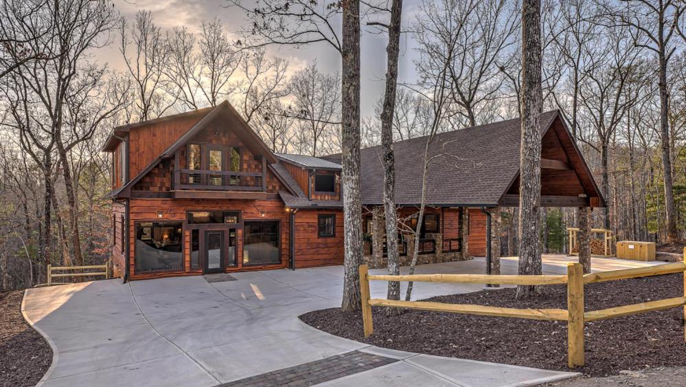 ブルーリッジ山脈 Luxe Mountain Retreatヴィラ エクステリア 写真